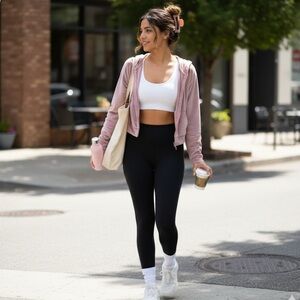 Women's‎ Pink Hooded Jacket blush in Sz Large